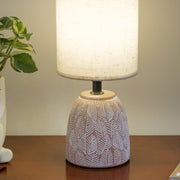 leafy Terracotta Lamp with shade