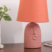 Terracotta wow table lamp with lamp shade