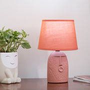 Terracotta wow table lamp with lamp shade