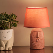 Terracotta wow table lamp with lamp shade