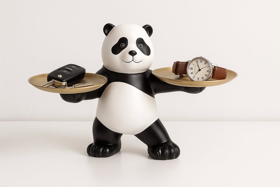 Panda Dual Tray Holder – Decorative Organizer