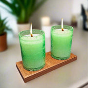 Green Crack Jar Candle set of 2