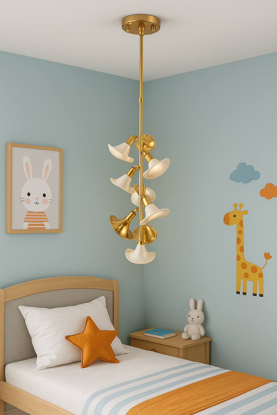 Ceramic Hibicus floweret  Pendant Light