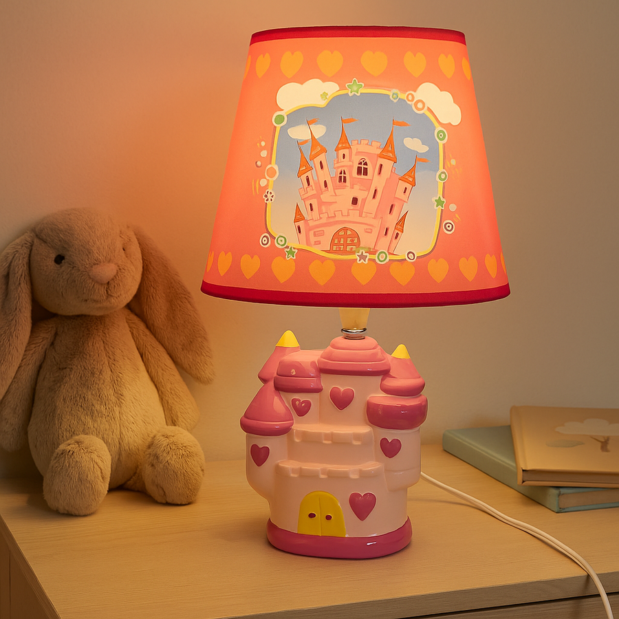 Kids Castle Table Lamp – Cute Night Lamp for Boys & Girls (Available in Pink & Blue)