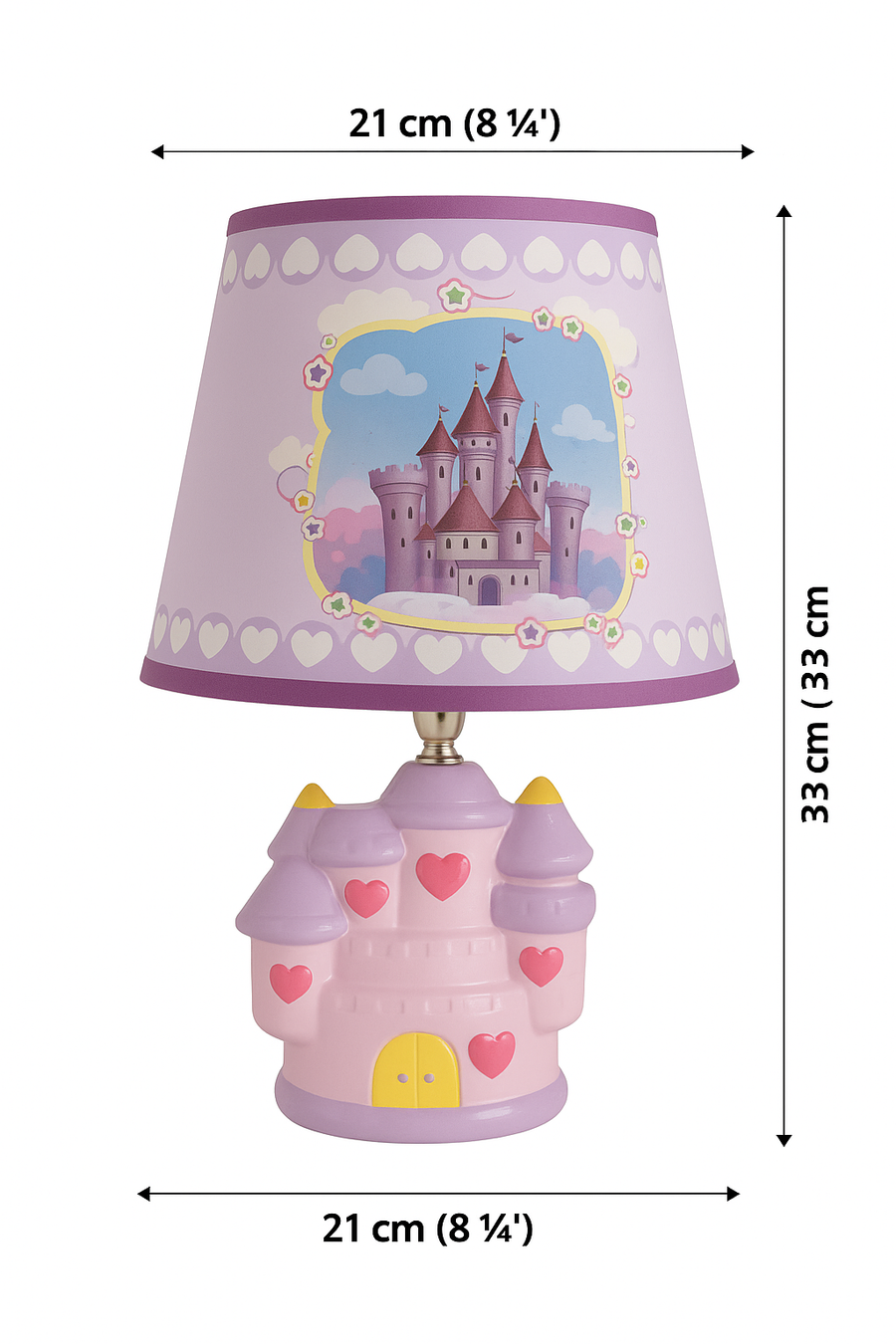 Kids Castle Table Lamp – Cute Night Lamp for Boys & Girls (Available in Pink & Blue)