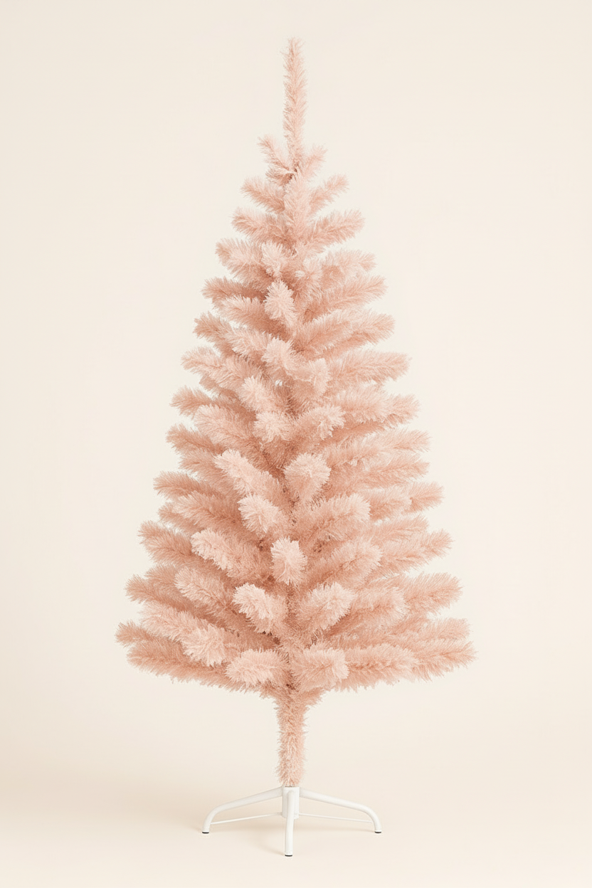 Coral Tree Pink Snowy Christmas Tree with Metal Stand – 150 cm