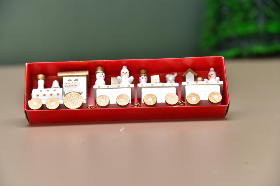 wooden Christmas train for decoration