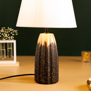 The Decor Kart Grey Ceramic Serenity Table Lamp - White Lamp Shade