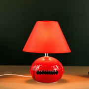 Modern Red Table Lamp with Fabric Shade | Decorative Bedside & Accent Lamp | Stylish Ambient Lighting | 28 cm Red