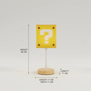 LED Cube Table Lamp | Modern Decorative Night Light | Warm Glow Bedside Lamp | 28 cm