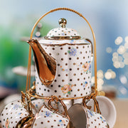 Polka dot 14 pc Tea Cup set
