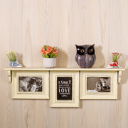 wooden shelf set of 3 photo frame