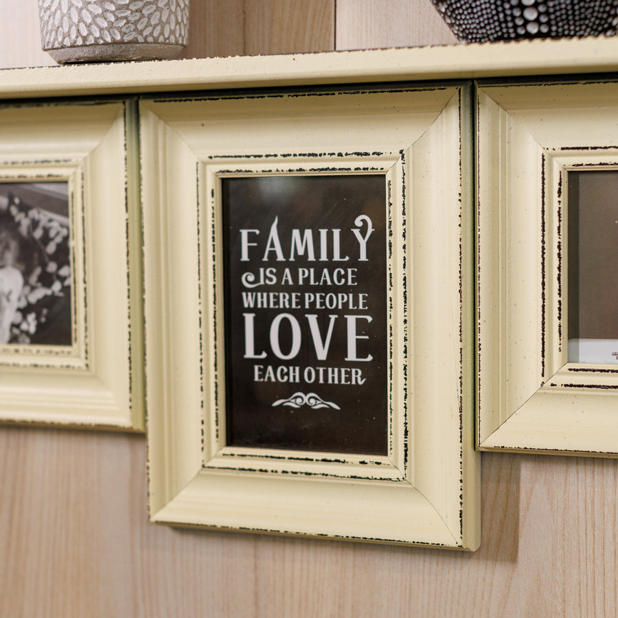 wooden shelf set of 3 photo frame