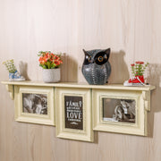 wooden shelf set of 3 photo frame