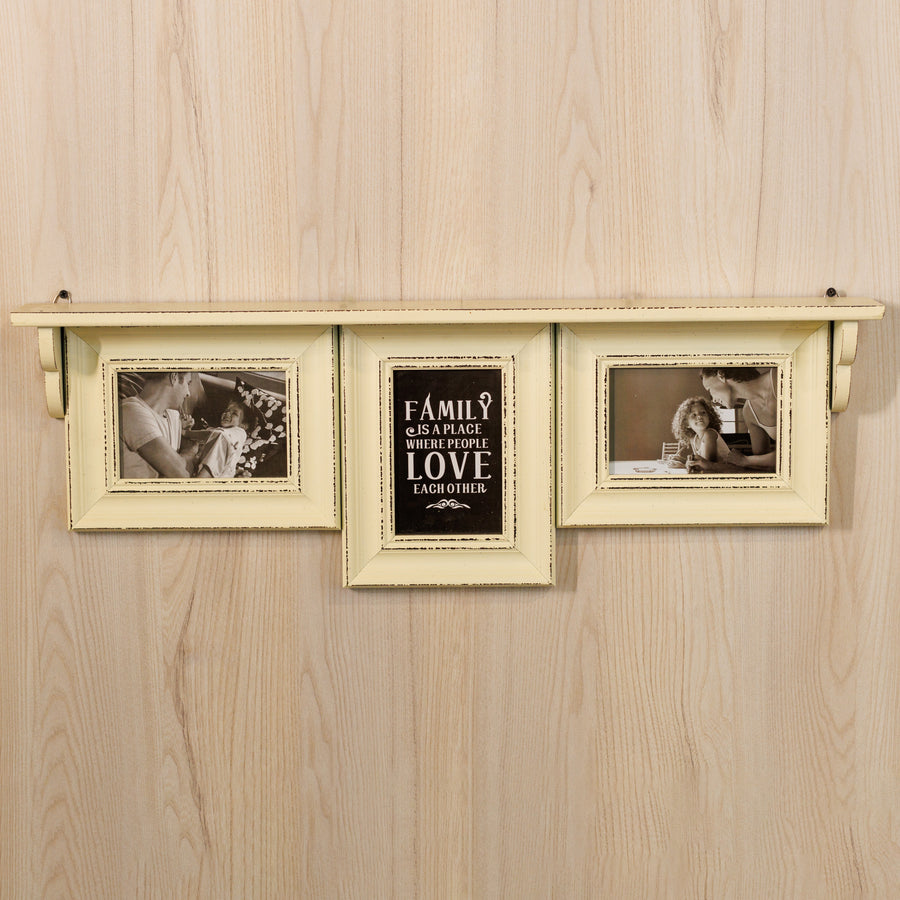 wooden shelf set of 3 photo frame