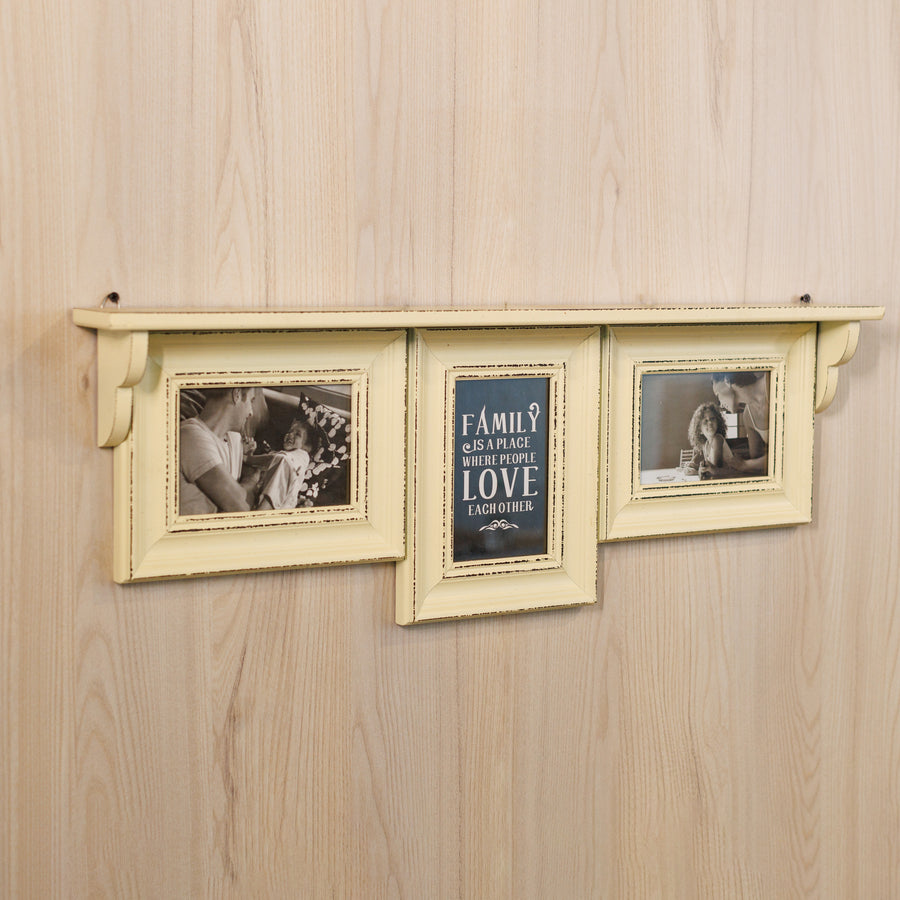 wooden shelf set of 3 photo frame