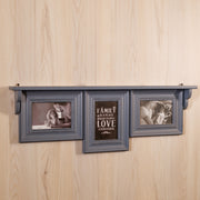 wooden shelf set of 3 photoframe