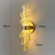Led Acrylic Modern Golden Metal Wall Light