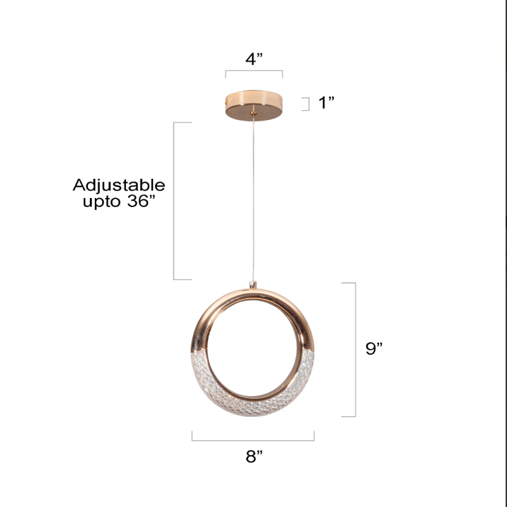 Half Moon Hanging Pendent Light Suitable for Living Room
