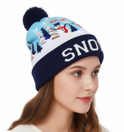 LED Snow Knit Winter Cap with 6-Light Animation