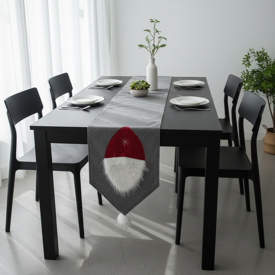 Coral Tree Santa Gnome Christmas Table Runner – 170 × 34 cm