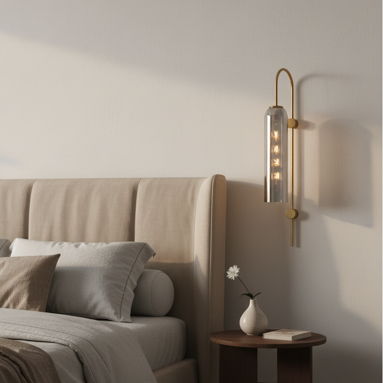 Designer Sunset Glass Wall Light-Amber