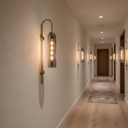 Designer Sunset Glass Wall Light-Amber