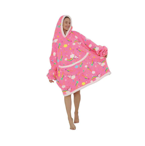 Leopard Print Oversized Blanket Hoodie