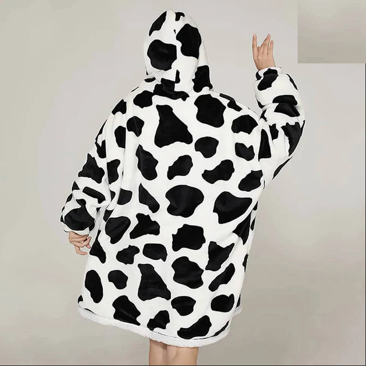 Oversized Blanket Oodie Cow Print Leopard Print Oversized Blanket