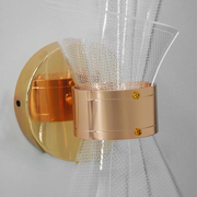 Led Acrylic Modern Golden Metal Wall Light