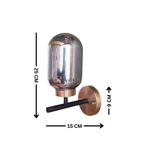 The Glass Wall Light Amber Glass shade