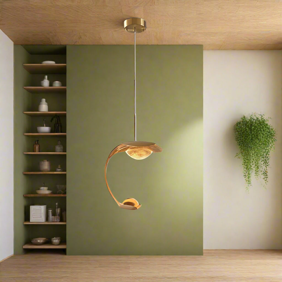 Modern Led Metal Antique Gold Hanging Pendant Ceiling Light - Warm White