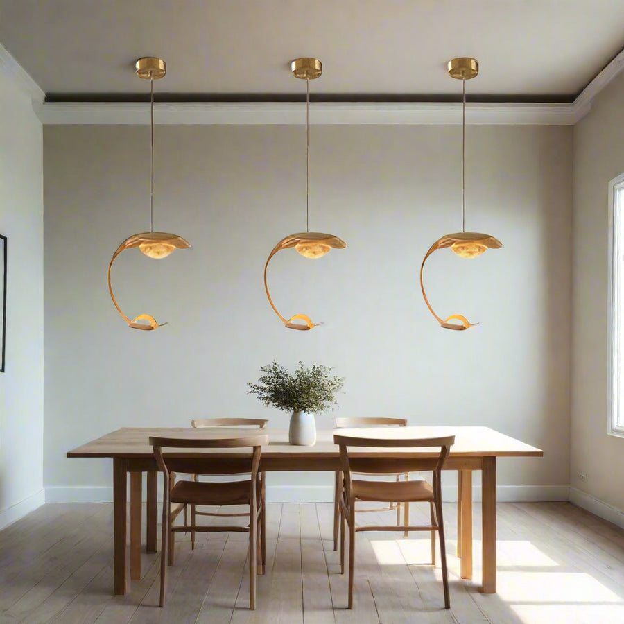 Modern Led Metal Antique Gold Hanging Pendant Ceiling Light - Warm White
