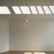 Modern Led Metal Antique Gold Hanging Pendant Ceiling Light - Warm White