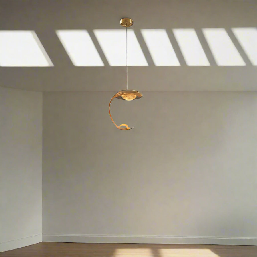 Modern Led Metal Antique Gold Hanging Pendant Ceiling Light - Warm White