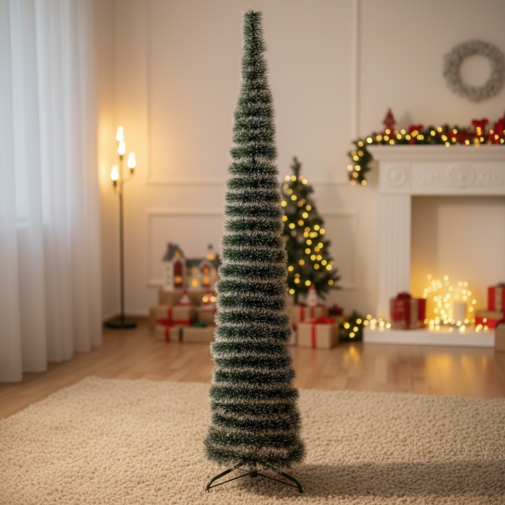 Pop Up Christmas Tree 5 Feet -Green tree With snow Effect – Coral Tree