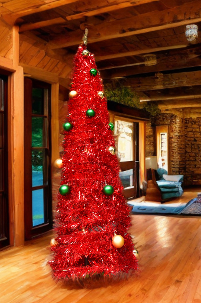 Collapsable ready to install Christmas tree