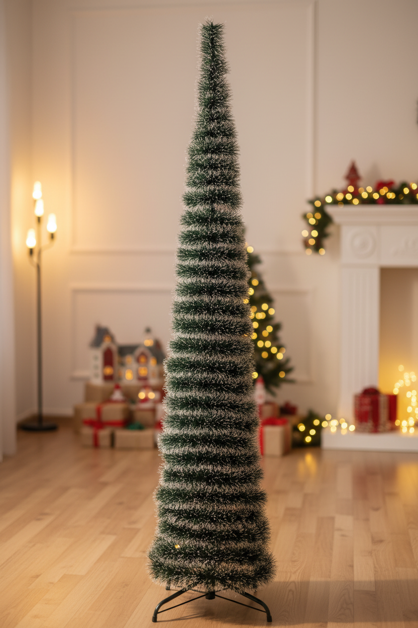 Pop Up Christmas Tree 5 Feet -Green tree With snow Effect