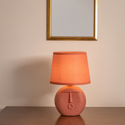 Terracotta Table lamp with lamp shade