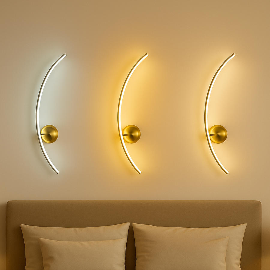 Coral Tree Modern Curved LED Wall Light – Left & Right Pair (Set of 2)