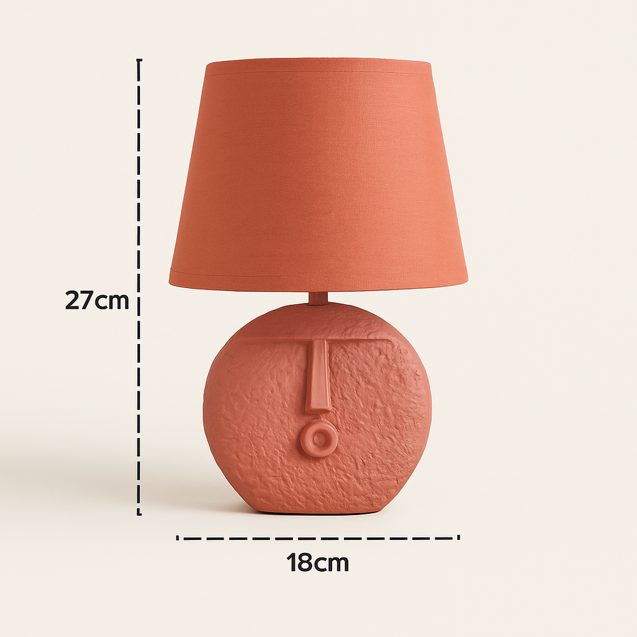 Terracotta Table lamp with lamp shade