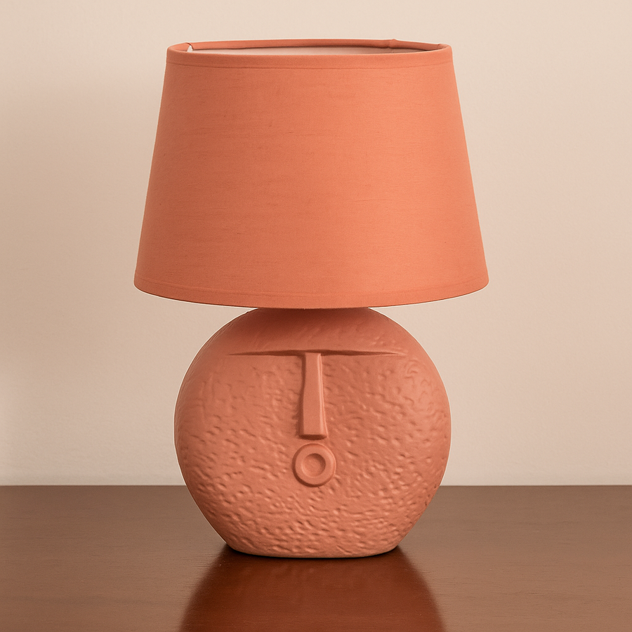 Terracotta Table lamp with lamp shade