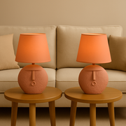 Terracotta Table lamp with lamp shade