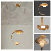 Modern Led Metal Antique Gold Hanging Pendant Ceiling Light - Warm White