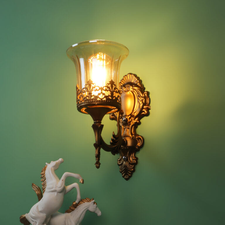 Antique Brass Finish Wall Light