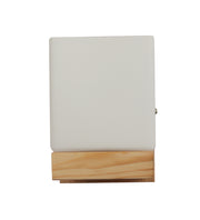 Contemporary Glass Metal Wood Wall Light