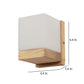 Contemporary Glass Metal Wood Wall Light