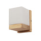 Contemporary Glass Metal Wood Wall Light
