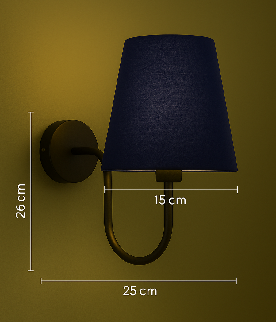 The blue Fabric Lamp Shade Wall Lights