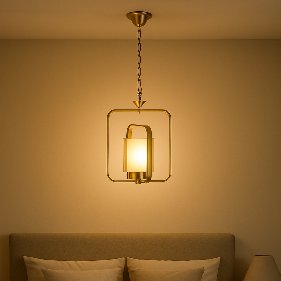 Square Metal Pendant Light